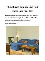 Phòng khách thêm sức sống với 2 phong cách riêng biệt pdf
