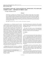 PLEUROPULMONARY PARAGONIMIASIS MIMICKING PULMONARY TUBERCULOSIS - A REPORT OF THREE CASES pdf