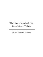 The Autocra - Of The Breakfast Table (dodo Press) By Oliver Wendell Holmes pdf