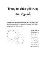 Trang trí chăn gối trang nhã, đẹp mắt ppt