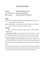 BÀI TẬP VỀ NHÀ Môn học PHƯƠNG PHÁP GIẢNG DẠY pdf