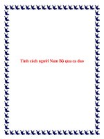 Tính cách người Nam Bộ qua ca dao docx