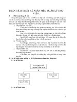 phân tích thiết kế phần mềm quản lý học viên