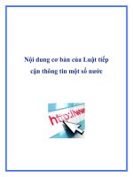 Nội dung cơ bản của Luật tiếp cận thông tin một số nước docx