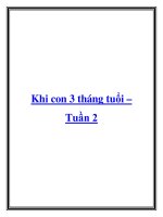 Khi con 3 tháng tuổi – Tuần 2 ppt