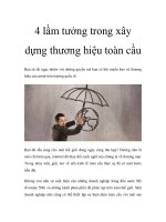 4 lầm tưởng trong xây dựng thương hiệu toàn cầu docx