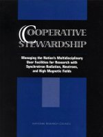 COOPERATIVE STEWARDSHIP: Managing the Nation’s Multidisciplinary User Facilities for Research with Synchrotron Radiation, Neutrons, and High Magnetic Fields ppt
