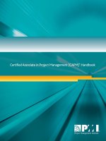 CERTIFIED ASSOCIATE IN PROJECT MANAGEMENT (CAPM) HANDBOOK doc