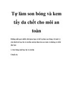 Tự làm son bóng và kem tẩy da chết cho môi an toàn potx