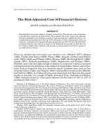 The Risk-Adjusted Cost of Financial Distress ppt