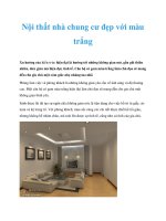 Nội thất nhà chung cư đẹp với màu trắng pot