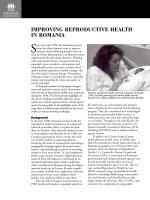IMPROVING REPRODUCTIVE HEALTH IN ROMANIA potx