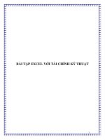 BÀI TẬP EXCEL VỚI TÀI CHÍNH KỸ THUẬT1 pptx