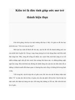 Kiên trì là đức tính giúp ước mơ trở thành hiện thực ppt