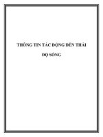 THÔNG TIN TÁC ĐỘNG ĐẾN THÁI ĐỘ SỐNG pot