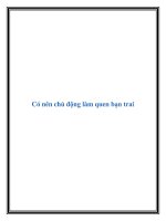 Có nên chủ động làm quen bạn trai pptx