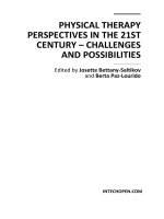 Physical Therapy Perspectives in the 21st Century – Challenges and Possibilities Edited by Josette Bettany-Saltikov and Berta Paz-Lourido pdf