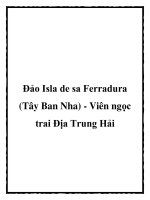 Đảo Isla de sa Ferradura (Tây Ban Nha) - Viên ngọc trai Địa Trung Hải ppt
