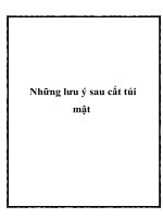 Những lưu ý sau cắt túi mật pptx