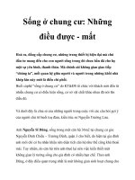 Sống ở chung cư: Những điều được - mất docx