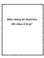 Biến chứng do thoái hóa đốt sống cổ là gì? pdf