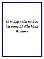 15 tổ hợp phím tắt hữu ích trong hệ điều hành Windows potx