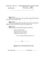 đề thi đại học môn văn học năm 2003 khối c