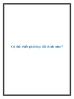 Có nhất thiết phải thay đổi chính mình? pdf