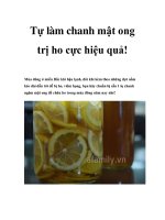 Tự làm chanh mật ong trị ho cực hiệu quả pot