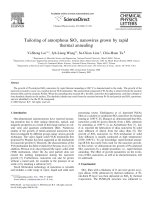 Tailoring of amorphous siox nanowires grown by rapid thermal annealing
