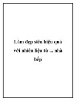Làm đẹp siêu hiệu quả với nhiên liệu từ ... nhà bếp pdf