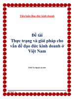 Tiểu luận Đạo đức kinh doanh - Đề tài: