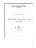 A study on business communication in English.
