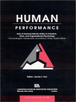 HUMAN PERFORMANCE: Role of General Mental Ability in Industrial, Work, and Organizational Psychology docx