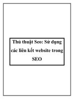 Thủ thuật Seo: Sử dụng các liên kết website trong SEO ppt