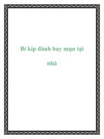 Bí kíp đánh bay mụn tại nhà pot