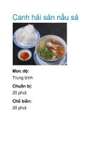 Canh hải sản nấu sả pot