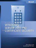 microsoft windows server 2003 pki & certificate security
