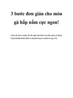 3 bước đơn giản cho món gà hấp nấm cực ngon pdf