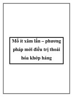 Mổ ít xâm lấn – phương pháp mới điều trị thoái hóa khớp háng doc