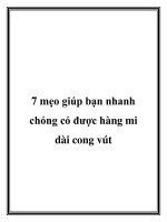7 mẹo giúp bạn nhanh chóng có được hàng mi dài cong vút doc