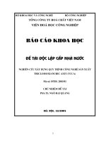 Nghiên cứu xây dựng quy trình công nghệ sản xuất Tricloisoxianuric axit ppt