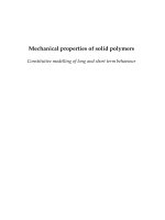 Mechanical properties of solid polymers Constitutive modelling of long and short term behaviour pptx