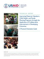 Improving Maternal, Newborn, Child Health, and Family Planning Programs through the Application of Collaborative Improvement in Developing Countries: A Practical Orientation Guide pptx