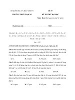 SỞ GIÁO DỤC VÀ ĐÀO TẠO TN TRƯỜNG THPT TRẠI CAU ĐỀ 57 doc