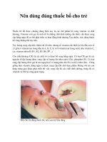 Nên dùng đúng thuốc bổ cho trẻ pot