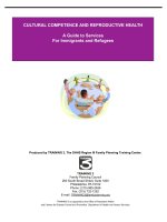 CULTURAL COMPETENCE AND REPRODUCTIVE HEALTH: A Guide to Services For Immigrants and Refugees docx