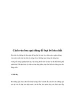 Cách rửa hoa quả đúng để loại bỏ hóa chất pot