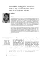 Interventions linking gender relations and violence with reproductive health and HIV: rationale, effectiveness and gaps pptx