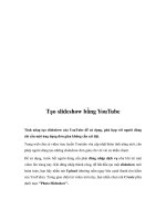 Tạo slideshow bằng YouTube doc
